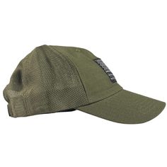 RANGE HAT Performance fit, medium profile, knit mesh, velcro enclosure, no button. American flag stitched on a ranger green mesh back cap. Floppy style cap, no structure, and no button on top. Perfect for wearing under ear protection or headphones. Velcro rear enclosure! Front Panels: Unstructured floppy style Poly Cotton Rear Panels: *Knit Mesh Back Profile Depth: Medium Profile Rear Enclosure: Velcro Enclosure Bill Style: Curved Button: No Button On Top Decoration: Black & Gray American Flag E Mesh Cap For Outdoor Activities, Functional Baseball Cap With Mesh Back, Functional Mesh Hat With Curved Brim, Mesh Back Cap For Outdoor, Khaki Trucker Style Baseball Cap, Khaki Trucker Baseball Cap With Curved Brim, Functional Green Hat With Curved Brim, Military Green Hat For Outdoor Activities, Green Baseball Cap For Outdoor