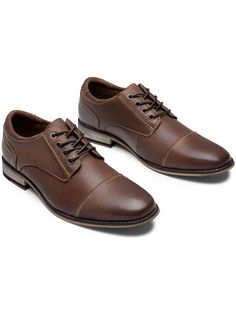 100% LeatherImportedRubber solePremium leather mens dress shoes.Leather dress shoes featuring classic vintage design.The well-made pretty textile lining for ventilating.Non-slip and shock protection of ankles are provided by these lace up dress shoes.These Comfortable dress oxfords is suitable not only for work,but also for formal occasions like wedding.SHOESMALL Men's Dress Shoes Leather Oxford Shoes Cap Toe Dress Shoes for Men RMY9213-dark brown      Handmade Shoes   Men Shoes, size features a Dress Shoes For Men, Men's Dress Shoes, Leather Oxford Shoes, Leather Dress Shoes, Oxford Dress, Mens Dress, Shoes Leather, Leather Dress, Comfortable Dress