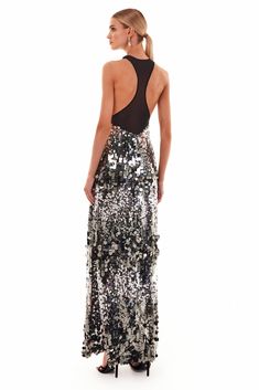 Turtleneck Maxi Dress, Milla Dresses, Sequins Fabric, Sequin Fabric, Dress Cover, Online Dress Shopping, Gorgeous Gowns, Fitted Skirt, Skirt Length