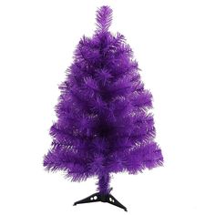 a purple christmas tree on a white background