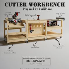 Workbench With Miter Saw, Woodworking Storage Projects, Woodworking Table Workbenches, Miter Saw And Table Saw Station, Reciprocating Saw Storage, Diy Saw Table, Table Saw Miter Saw Workbench, Woodworking Bench Ideas, Work Benches Garage Workshop