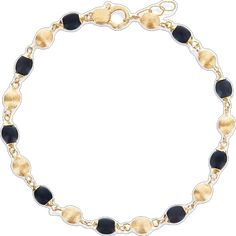 Elegant Black Rosary Bracelet With Round Beads, Elegant Yellow Gold Bracelets With Black Beads, Elegant Yellow Gold Bracelet With Black Beads, Black Bracelet With Gold Beads, Elegant Black Beaded Bracelets, Luxury Gold Jewelry With Black Beads, Classic Gold Jewelry With Black Beads, Elegant Black Rosary Bracelet, Adjustable Gold Onyx Bracelets