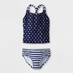 Macys Outfits, Beautiful Bathing Suits, Twin Outfits, Water Adventure, Printed Tankini, Cute Bathing Suits, Swimwear Sets, Cat And Jack, Cute Swimsuits