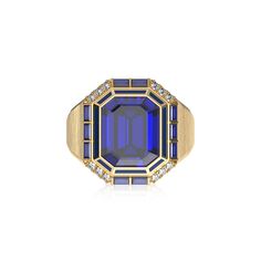 #color_cobalt Blue Cocktail Ring, Luxury Sapphire Multi-stone Diamond Ring, Luxury Sapphire Diamond Ring With 17 Jewels, Luxury Sapphire Birthstone Ring, Luxury Sapphire Cluster Ring, Luxury Enamel Gemstone Ring For Gift, Luxury Blue Enamel Diamond Ring, Luxury Emerald-cut Sapphire Ring With Gemstone Accents, Luxury Sapphire Birthstone Ring For Formal Occasions