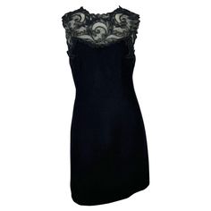 Check out this item from 1stdibs! F/W 1996 Gianni Versace Couture Black Lace Bust Wool Stretch Dress: https://www.1stdibs.com/id-v_16726862 Luxury Silk Sleeveless Dress, Sleeveless Lace Dress With Fitted Bodice For Cocktail, Luxury Sleeveless Lace Evening Dress, Luxury Black Sleeveless Dress, Luxury Black Sleeveless Mini Dress, Sleeveless Evening Dress With Lace Trim For Gala, Luxury Lace Sleeveless Evening Dress, Evening Sleeveless Lace Dress With Fitted Bodice, Elegant Evening Sheath Sleeveless Dress