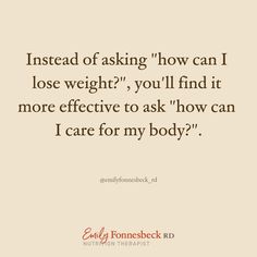 I’m not anti weight loss! I’m also not going to invalidate how YOU feel about YOUR body. I will invite you to substitute “how can I lose weight?” with “what does my body need?”, “how can I show kindness to my body?”, “what is my body communicating to me?”. Your Body Can Do Anything Quote, Size 6 Body Image, Body Kindness, Body Positive Fitness, Anti Diet, Body Quotes, Anti Dieting, Body Acceptance, Positive Body Image