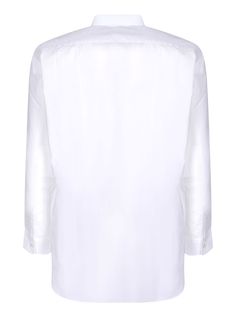 Classic collar. Long sleeves.Composition: 100% Cotton White Long Sleeve Top With Concealed Placket, White Blouse With Concealed Placket For Office, Designer White Shirt With Concealed Placket, Designer White Tops With Button Cuffs, Designer Long Sleeve Dress Shirt For Work, Luxury White Collared Blouse, White Business Blouse With Placket, White Long Sleeve Blouse With Hidden Button Closure, White Blouse With Placket For Business