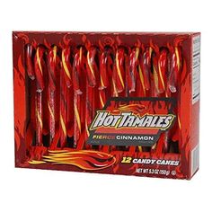 hot tamales are in a display box