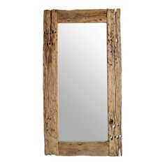 a mirror that is made out of wood