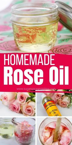 Homemade Rose Oil (with Video) ⋆ Sugar, Spice and Glitter Rose Essential Oil Recipes, Rose Oil Diy, Pink Dyson, Rose Oil For Skin, Homemade Rose Water, Essential Oil Perfumes Recipes, Fresh Rose Petals, Oil For Skin, Rose Recipes