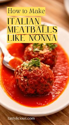 italian meatballs like nonna recipe | italian meatballs like nonna | Nonna's Homemade Italian Meatballs | best italian meatballs recipe | old fashioned italian meatballs | italian beef meatball recipe | italian meatball recipe easy | traditional italian meatballs in tomato sauce Winter Italian Dishes, Moist Meatballs Italian, Old Fashioned Meatballs, Italian Polpette Recipe, Tender Italian Meatballs, Nonna Recipes Italian Foods, Nonnas Pasta Sauce