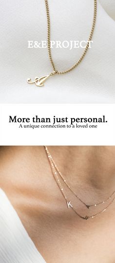 Personalized Asymmetrical 14k solid gold initials necklace.  Simple, minimalist everyday necklace Perfect wearing alone or layering with your favorite necklaces.   #personalizedjewelry #initialnecklace #letternecklace #goldnecklace Elegant Nameplate Initial Necklace For Anniversary, Elegant Personalized Initial Necklace For Formal Occasions, 14k Gold Initial Pendant Name Necklace For Formal Occasions, Elegant Gold Initial Necklace With Name Detail, Formal 14k Gold Name Necklace With Initial Pendant, Minimalist Sterling Silver Name Necklace For Formal Occasions, Luxury Personalized Initial Necklace For Formal Occasions, Luxury Personalized Initial Necklace For Formal Events, Formal Yellow Gold Initials Name Necklace