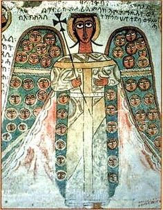 an image of the icon with many heads and arms, surrounded by other people in different colors