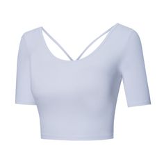 This backless crisscross yoga crop top is an excellent choice for anyone looking for a comfortable, stylish, and durable yoga top. The top provides a comfortable and flattering fit, while also allowing for easy movement. The fabric is stretchy, soft, and breathable, ensuring that you stay cool throughout your workout. The top is also stylish and available in a variety of colors making it easy to express your personal style. Wear it to work out, lounge around or dress it up. This sexy yoga crop t Yoga Crop Top With Built-in Bra, Yoga Crop Top With Built-in Bra And Medium Support, High Stretch Tops With Built-in Bra And Cross Back, 4-way Stretch Crop Top With Built-in Bra For Pilates, Fitted Crop Top With Light Support For Pilates, Summer Fitted Crop Top For Pilates, Fitted Crop Top For Summer Pilates, Stretch Crop Top For Pilates, Fitted Crop Top For Pilates In Summer