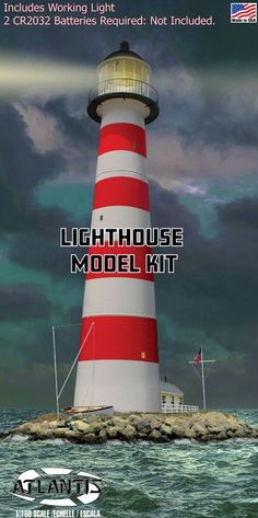 Atlantis Models 70779 1/160 Lighthouse w/Light & Diorama Base (formerly Lindberg) Model Lighthouse, Lighthouse Architecture, Model Ship Kits, Model Diorama, Plastic Model Kits Cars, Fantasy Figures, Plastic Model Cars, Model Building Kits, Model Cars Kits