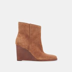 SUSANN WIDE BOOTIES CHESTNUT SUEDE Dolce Vita Boots, Dolce Vita Booties, White Booties, Dolce Vita Shoes, Day To Night, Brown Leather Boots, Tan Suede, To Night, Suede Ankle Boots