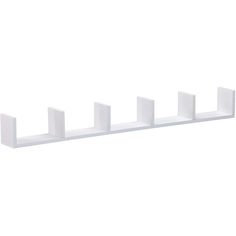 a white shelf that has five shelves on it