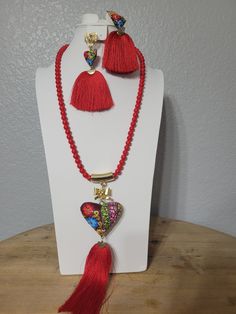 Beautiful Hand Painted Artisanal Necklaces - Mexican Hearts - Mexican Necklace These necklaces are 100% handmade by Oaxaca Artisans Partners. Since they are made one by one, no two necklaces will be exactly the same and can vary in size. Care * cloth wipe to clean * delicate care * hang dry ❣️Necklace Length: 18 inches ❣️Earring Length: 4.5 inches Necklaces Mexican, Mexican Hearts, Mexican Necklace, Cloth Wipes, Wooden Hearts, Necklace Length, Beautiful Hand, Necklace Etsy, Jewelry Necklace Pendant