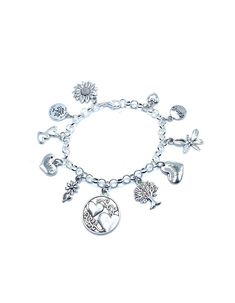 New. This Bracelet makes a perfect gift. Has  11 Sister Themed Charms all charms are approx 1/2" to 1" in size Stainless Steel bracelet has a lobster clasp closure and is adjustable measures approx 8" bracelet is Stainless Steel  charms are silver tone alloy and steel. (Nickel and lead free) Charms include Flower, My Family My Love With Tree, Double Hearts, Sister Heart, Flower, Circle Is double sided One side has 2 hearts back side Reads A Sister Is Someone to dream, cry, sing Laugh With, Tree, Adjustable Jewelry With Removable Charms, Adjustable Metal Jewelry With Removable Charms, Adjustable Dangle Charms For Everyday, Adjustable Metal Charm Bracelet With Removable Charms, Adjustable Chain Bracelet With Dangling Charms As Gift, Adjustable Metal Friendship Charms, Adjustable Chain Bracelet With Dangling Charms, Adjustable Dangle Charm Bracelet For Friendship, Gift Charm Bracelet With Dangling Charms