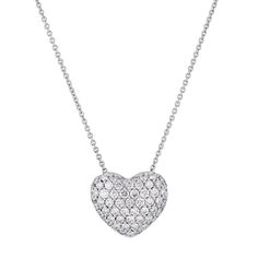 Pave Diamond White Gold Heart Necklace Necklaces Curated by H White Gold Heart Necklace, Gold Heart Necklace, Heart Shaped Diamond, Gold Heart, Selling Jewelry, Diamond Heart, Heart Of Gold, Pave Diamonds, Heart Shape