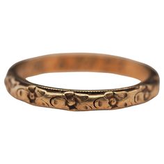 Ring Size: 7.75 Metal Type: 14K Yellow Gold [Hallmarked, and Tested] Weight: 3.1 grams Band Width: 2.9 mm Condition: Excellent Art Nouveau Wedding Ring, Art Nouveau Wedding Band, Art Nouveau Wedding, Nouveau Wedding, Art Nouveau Weddings, Gold Engraving, Ring Size 7, Wedding Band, Types Of Metal