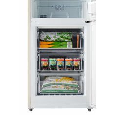 an open refrigerator filled with food and drinks