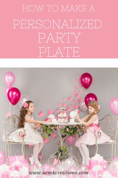 DIY Birthday Party Plates with Cricut and Xyron - ARM4Creations