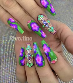 African Nails, Acrylic Coffin Nails, Madam Glam, Retro Nails, Nail It, Nails Tips, Acrylic Coffin, Cat Eye Nails, Glam Nails