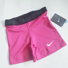 Brand: Nike Style: Just Do It, Dri Fit, Spandex, Workout, Exercise, Yoga, Running Size: Xsmall Color: Hot Pink, Black, White Condition: Nwt **Stock Photo Provided To Demonstrate Approximate Style, I Do Not Own Rights To This Photo** Tags: Workout, Exercise, Sports, Athletic, Running, Lifting, Yoga, Dance, Nike, Adidas, Lululemon Fitted Pink Activewear With Built-in Shorts, Pink Athletic Shorts For Gym, Pink Sportswear Athletic Shorts For Gym, Pink Athletic Shorts For Workout, Pink Sportswear Athletic Shorts For Workout, Pink Moisture-wicking Sportswear Shorts, Fitted Pink Athletic Shorts With Moisture-wicking, Pink Fitted Athletic Shorts For Sports, Fitted Pink Biker Shorts For Yoga