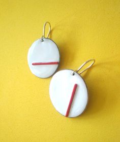 Simple Circle Enamel Earrings, Minimal Enamel Jewelry, Dangle Enamel Earrings, Assimetric Earrings Handmade, White Circle Modern Earrings - Etsy Simple White Earrings For Everyday, Simple Everyday White Earrings, Simple White Drop Earrings, Simple White Nickel-free Earrings, Nickel Free White Circle Earrings, Simple White Round Earrings, Modern White Nickel-free Earrings, Minimalist White Nickel-free Earrings, Modern White Enamel Jewelry