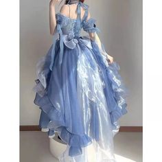 42916342038575|42916342104111|42916342169647|42916342235183 Elegant Blue Gown For Fancy Dress, Fairytale Princess Dress For Spring Wedding, Blue Ball Gown For Fancy Dress, Elegant Blue Dress For Fancy Dress, Elegant Blue Dress For Fancy Dress Events, Elegant Blue Dress For Fancy Dress Occasion, Blue Organza Dress For Banquet, Ruffled Princess Dress For Wedding And Prom Season, Fitted Fairytale Dress For Debutante Ball