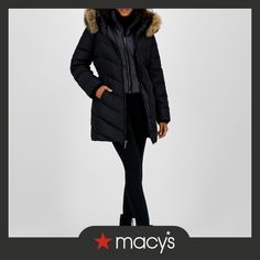 in stock Puffer Coat, Fur Trim, Black Coat, Faux Fur, Puffer, Pick Up, In Store, Buy Online, Michael Kors