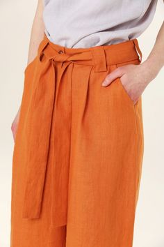 BARI pants have zipper closure and belt (can be removed), they are elegant and comfortable to wear in any occasion. Wear with sandals or high heels. Colors in pictures Powder Blue & Tangerine Combined with EVA top in French Gray color MILA top in Beige color --------SIZING GUIDE BODY-------- SIZE XS Chest 84 cm / 33.1 in Waist 68 cm / 26.8 in Hip 92 cm / 36.2 in SIZE S Chest 88 cm / 34.6 in Waist 72 cm / 28.3 in Hip 96 cm /37.8 in SIZE M Chest 92 cm / 36.2 in Waist 76 cm / 29.9 in Hip 100 cm Spring High-waisted Pants With Belt Detail, Straight Pants With Belt Detail For Spring, Spring Trousers With Belt Detail, High Waist Pants With Belt Detail For Summer, Spring Straight Leg Bottoms With Belt Detail, Spring Tapered Leg Bottoms With Belt, Summer Workwear Pants With Belt Detail, Spring Straight Pants With Belt Detail, Casual High-waisted Bottoms With Belt Detail