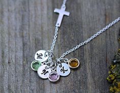 "Please let me know Initials and/or Birthstones, at checkout. Great gift for your mom, sister, BFF so on. LIKE THIS ITEM? Save it and revisit it later . Take a look at other Cross designs: http://etsy.me/13EPMGa . Add your personal touch to this necklace! Need initials, symbolic charms, etc,? Please visit my adds on section: http://etsy.me/UFmfXa DESCRIPTION: Skinny cross or Infinity upon request. . 925 Sterling Silver. cross or infinity. . Size of the Cross: 15 x 9 mm. or 17 mm x 11 mm upon req Sideways Cross Necklace, Cross Necklace Sideways, Celebrity Jewelry, Sterling Silver Locket, Necklace Cross, Large Jewelry, Grandma Gift, Silver Lockets, Gifts For Your Mom