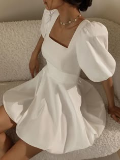 18th Birthday Outfit, White Homecoming Dresses, Graduation Dresses, Flare Mini Dress, Fancy Outfits, Online Fashion Stores, Inspired Outfits