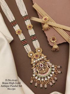 Description :- Temple Gold Plated Jewellery Set /South Indian Necklace / Choker Necklace / Choker Set/ Bollywood Jewelry/ Indian Jewelry/ Temple Jewelry Gift yourself a royal look with this perfectly crafted kundan necklace set from Manalisstudio. Crafted with high quality kundan stones and pearls, it is impressive in design. The green enamel artwork adds perfect texture to the design. Perfect for weddings and festivities, this antique necklace set should be put on with your favorite sari or leh Luxury Festive Temple Necklace With Stone Work, Luxury Temple Jewelry For Wedding And Ceremonial Occasions, South Indian Gold Necklace Designs, South Indian Necklace, Indian Gold Necklace Designs, Antique Necklace Set, Gold Necklace Indian, Gold Plated Jewellery, Temple Jewelry