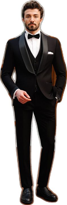 Classic Black Pantsuit For Semi-formal Occasions, Semi-formal Slim Fit Three-piece Suit, Semi-formal Slim Fit Three-piece Suit With Lapel Collar, Semi-formal Slim Fit Three-piece Suit With Single Button, Slim Fit Three-piece Suit With Pressed Crease, Tuxedo Style Pantsuit With Suit Collar For Semi-formal, Semi-formal Three-piece Suit With Single Button, Semi-formal Tuxedo Pantsuit With Lapel Collar, Tuxedo Style Double Breasted Suit With Single Button