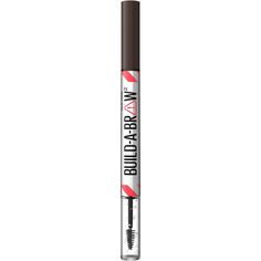 Meet Build-A-Brow! The 2-in-1 ash brown brow pen + sealing gel that builds a fuller brow in just 2 easy steps. This waterproof eyebrow makeup delivers real-looking, fuller brows for up to 24-hour wear. In fact, brows look so real you can’t tell its makeup! It’s also sweat-resistant, smudge-resistant and humidity-proof. Its ultra-precision pen creates hair-like strokes to mimic the look of actual brow hair, and it’s clear sealing gel locks brows in place with a non-crunchy finish. Available in si Waterproof Eyebrow Makeup, Fuller Eyebrows, Maybelline Tattoo, Eyebrow Shaper, Eyebrow Pen, Brow Pen, Bali Body, Full Brows, Eyebrow Enhancer