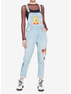 Kidcore Aesthetic, Her Universe, Jean Overalls, Jeans Diy, Mom Jean, Disney Winnie The Pooh, Disney Shirts, Girl Mom, Disney Outfits