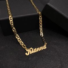 Item: 2023NE0202 Material: Copper Color: Gold Chain Length: 14",16",18",20",22" Process: Gold Plated Recipient: Women, Mom, Wife, Girl Friend, Children Necklace Type: Name Necklace Brand: Silviax Jewelry Trendy Gold Name Necklace With Chain, Silver Metal Nameplate Necklace, Trendy Personalized Gold Chain Necklace, Metal Name Necklace With Adjustable Chain, Metal Name Necklace With Clavicle Chain For Gifts, Personalized Silver Chain Link Necklace, Gold Metal Name Necklace With Chain, Metal Clavicle Chain Name Necklace As A Gift, Adjustable Nameplate Chain Necklace