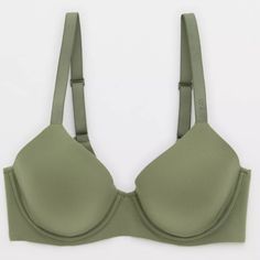 Brand New Without Original Paper Tags, Still Has Ribbon Tag Attached To Bra Strap! *Inside Aerie Logo Is Crossed Out With Marker* Sold As Is! Color: Olive Fun (Lighter Dark Green) #1 Bestseller! Buttery Smooth, Light As Air & Barely There Bras. Make Your Match! Our Most Comfortable & Smoothing First Layers Flexible Wire Made For Movement & Comfort Our Floating Cups Adjust As You Need It Wide, Adjustable Straps With Silicone Logo Exclusively Ours! Aerie's Patent-Pending Smoothing Wing Is Uniquely Floating Cups, Aerie Bras, 23rd Birthday, Bra Strap, Paper Tags, Bra Straps, Women's Intimates, Light In The Dark, Best Sellers