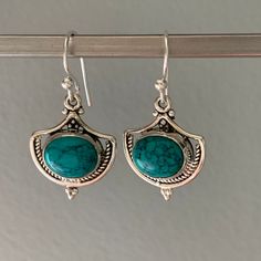 Gift box available for purchase. Search GIFTBOXTurquoise earrings Handmade Turquoise Earrings For Gifts, Handmade Turquoise Earrings As Gift, Round Turquoise Earrings For Gift, Nickel-free Oval Turquoise Earrings, Turquoise Drop Earrings For Gift, Turquoise Earrings With Ear Wire For Gift, Hypoallergenic Turquoise Oval Earrings, Nickel-free Turquoise Earrings For Gift, Turquoise Dangle Earrings Gift