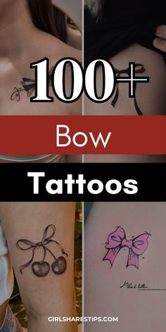 the top 100 + bow tattoo designs for women and men on their arm, chest or back