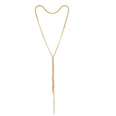 JASMINA LARIAT - Katie Rae Collection Gold Minimalist Lariat Necklace For Formal Occasions, Gold Minimalist Lariat Necklace For Formal Events, Modern Gold Lariat Necklace With Adjustable Chain, Minimalist Adjustable Lariat Necklace For Formal Occasions, Adjustable Minimalist Lariat Necklace For Formal Events, Chic Yellow Gold Lariat Necklace With Clavicle Chain, Luxury Gold-tone Lariat Necklace, Adjustable Yellow Gold Long Drop Lariat Necklace, Gold-tone Minimalist Lariat Necklace With Adjustable Chain