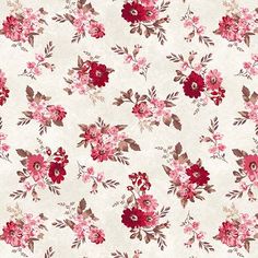 Windham - 53713-3 Ivory Roses And Daisies, Red Prints, Vintage Embroidery Transfers, Uniquely Creative, Quilt Club, Row Quilt, Batik Quilts, Redwork Embroidery, Fabric Stamping