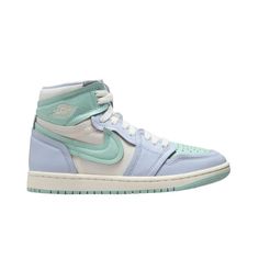 The Air Jordan 1 Remakes The Classic Sneaker, Giving You A Fresh Look With A Familiar Feel. Premium Materials With New Colours And Textures Give Modern Expression To An All-Time Favourite. Sporty Light Blue Sneakers With Contrast Sole, Sporty Light Blue High-top Sneakers With Laces, Sporty Light Blue Sneakers With Laces, Light Blue Lace-up Sneakers With Rubber Sole, Light Blue Mid-top Sneakers With Rubber Sole, Light Blue Lace-up High-top Sneakers For Streetwear, Light Blue Lace-up High-top Sneakers With Rubber Sole, Light Blue High-top Sneakers With Boost Midsole For Streetwear, Light Blue Leather Sneakers With Laces