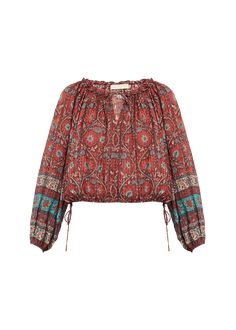 "Find ULLA JOHNSON Silva Puff-sleeve Split-neck Peasant Blouse on Editorialist. Ulla Johnson \"Silva\" floral-print blouse cinched by a self-drawstring hem Split neckline with ties Long sleeves Elasticized cuffs and hem Relaxed fit Slip-on style Cotton/viscose Dry clean Imported" Bohemian Tops With Smocked Cuffs And Bishop Sleeves, Bohemian Tops With Bishop Sleeves And Smocked Cuffs, Fall Peasant Top With Smocked Balloon Sleeves, Fall Peasant Top With Smocked Cuffs And Balloon Sleeves, Fall Peasant Top With Balloon Sleeves And Smocked Cuffs, Fall Balloon Sleeve Peasant Top With Smocked Cuffs, Bohemian Peasant Top With Puff Sleeves And Smocked Bodice, Bohemian Peasant Top With Smocked Cuffs And Puff Sleeves, Fall Peasant Top With Boho Print