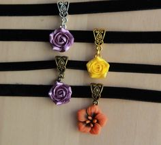 The choker s with handmade charms: 1.Lilac pearl rose choker 2. Yellow pearl rose choker 3. Burned orange hibiscus choker You can choose the silver or bronze toned findings ( clasp and bail) for your necklace the skinny choker with width 7 mm You can easy detach the pendant from ribbon and wear only chocker without charm or put other charm. Rose dia 15-17 Dia of hibiscus 17 mm Length of choker is adjustable: Length of necklace is adjustable: 10-12 inches/ 25,4 - 30,5 cm 11-13 inches/ 28-33 cm 12 Adjustable Flower Charm Choker, Flower Charm Choker As A Gift, Floral Choker With Flower Charm As A Gift, Flower Shaped Choker With Flower Charm As Gift, Orange Choker Jewelry For Gift, Adjustable Flower Pendant Choker For Gift, Adjustable Flower Pendant Choker Gift, Gift Flower Pendant Adjustable Choker, Adjustable Choker Flower Necklace For Gift