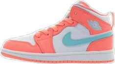 Casual Jordan Shoes For Sports Events, Retro High-top Jordan Sports Shoes, Retro High-top Jordan Shoes For Sports, Retro Pink Basketball Shoes, Casual Orange Jordan Shoes, Casual Pink Sneakers For Sports Events, Multicolor High-top Jordan Shoes For Sports, White Retro Sneakers For School, Orange Casual Basketball Sneakers