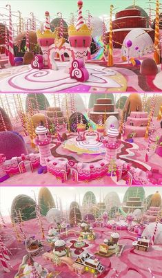 a pink and gold birthday party with lots of decorations